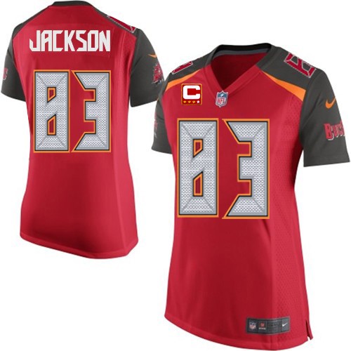 Women's Elite Vincent Jackson C Patch Nike Jersey Red Home - #83 NFL Tampa Bay Buccaneers